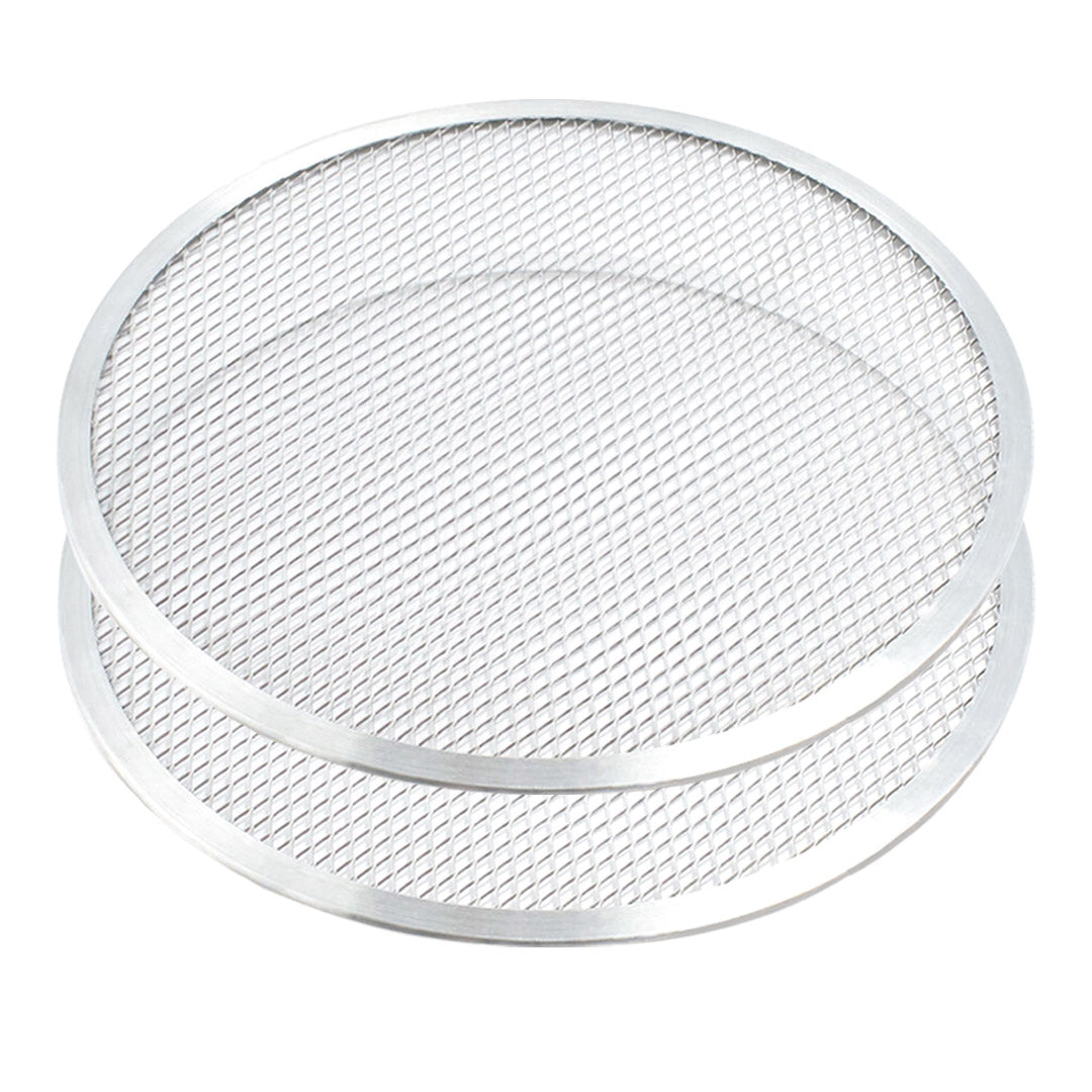 SOGA 2X 12-inch Round Seamless Aluminium Nonstick Commercial Grade Pizza Screen Baking Pan Soga