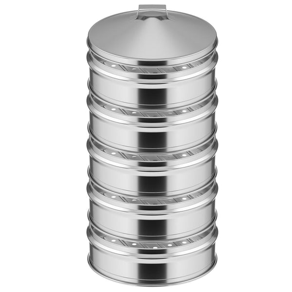 SOGA 5 Tier 22cm Stainless Steel Steamers With Lid Work inside of Basket Pot Steamers Soga