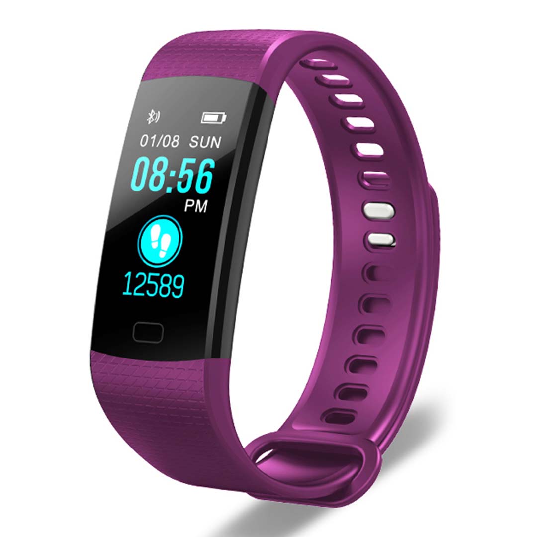 SOGA Sport Smart Watch Health Fitness Wrist Band Bracelet Activity Tracker Purple Soga