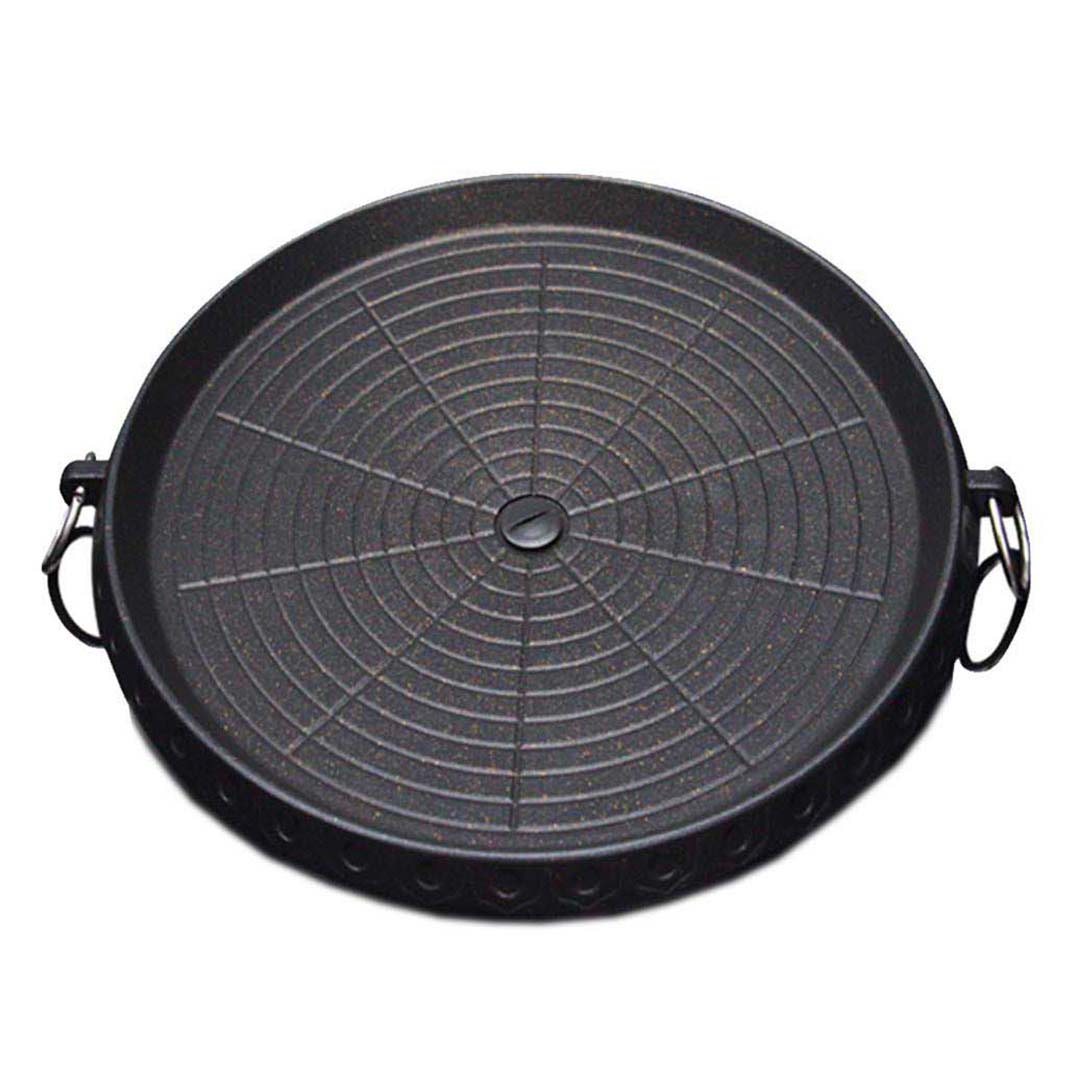 SOGA Portable Korean BBQ Butane Gas Stove Stone Grill Plate Non Stick Coated Round Soga