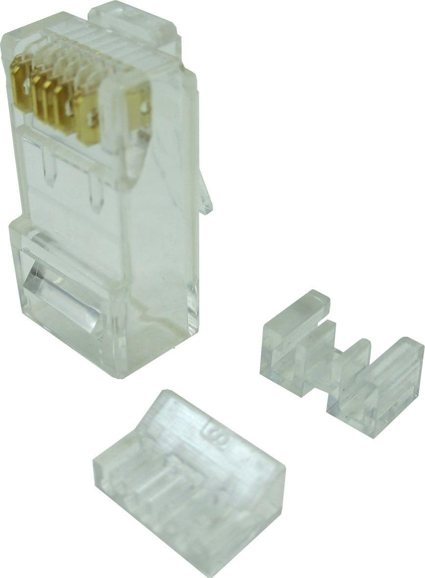 Cat 6 8 Position RJ45 Stranded Modular Crimp Plug 100 Pack Deals499