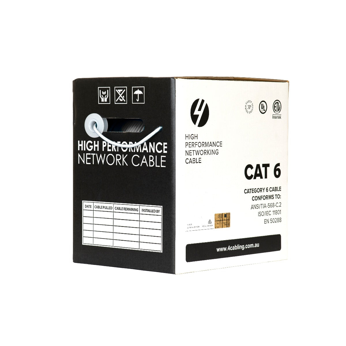 CAT6 Ethernet 305m Cable Reel Box. UTP LAN Cable with Solid Conductor. White Deals499