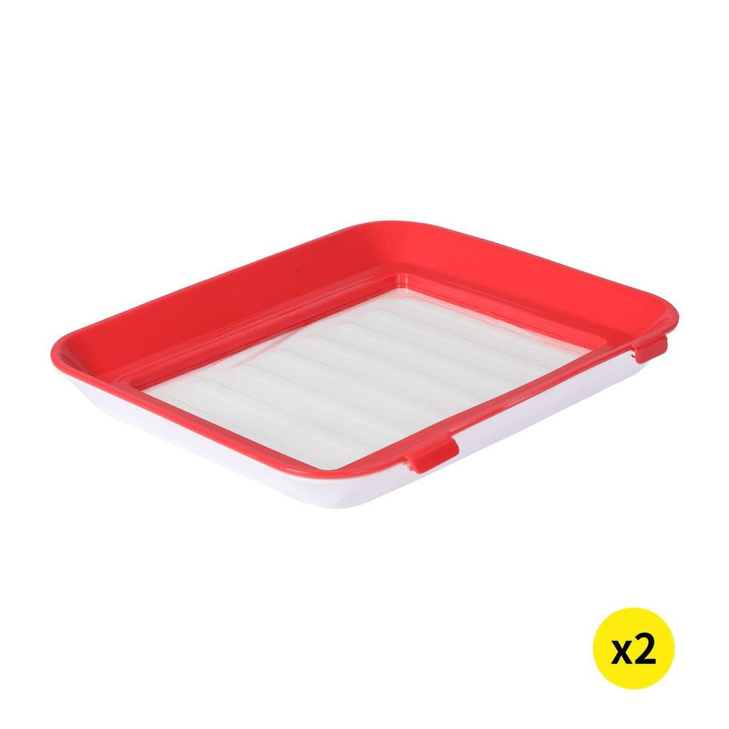 Food Containers Preservation Tray Storage Set Organizer Reusable Kitchen x2 Deals499