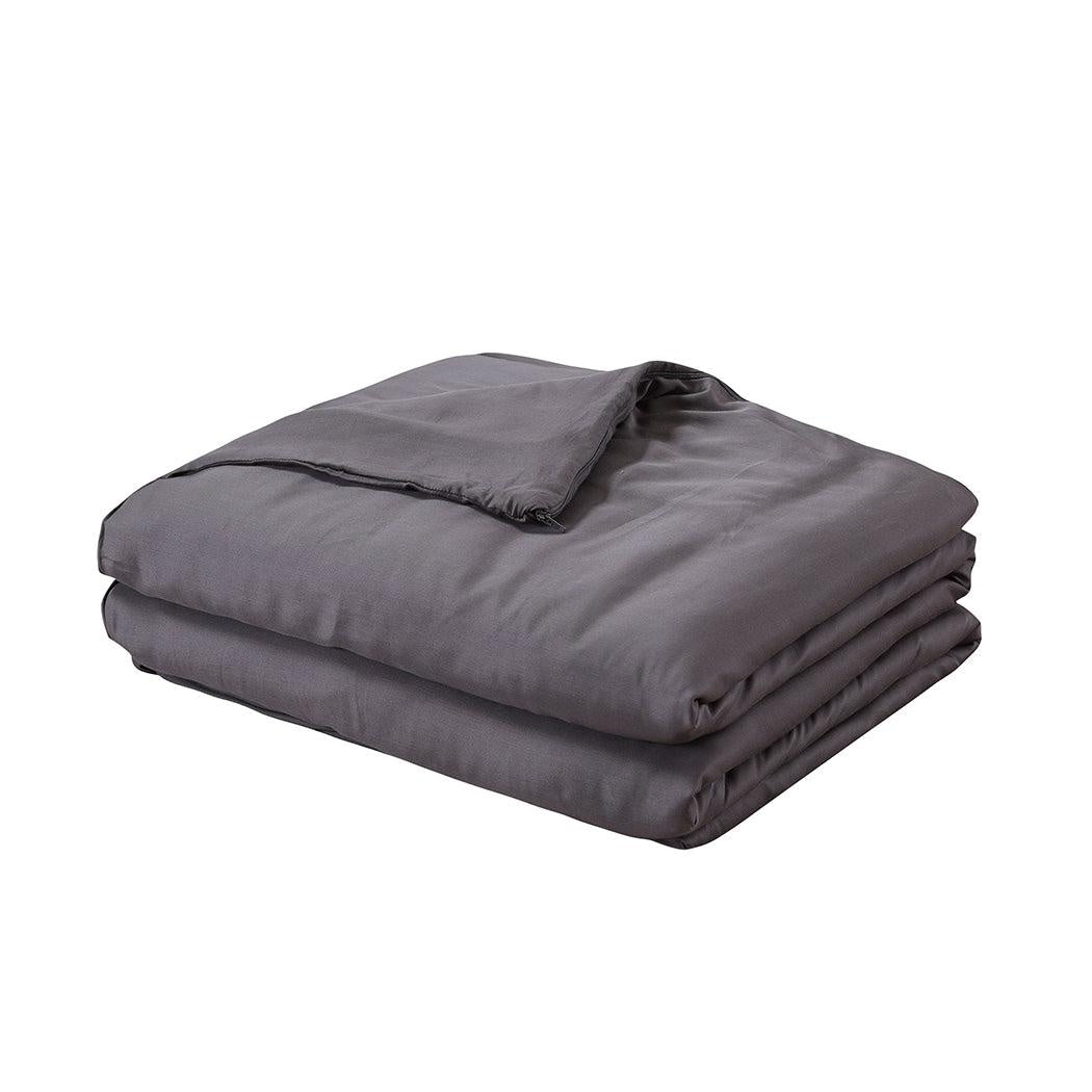 DreamZ 9KG Weighted Blanket Promote Deep Sleep Anti Anxiety Double Dark Grey Deals499