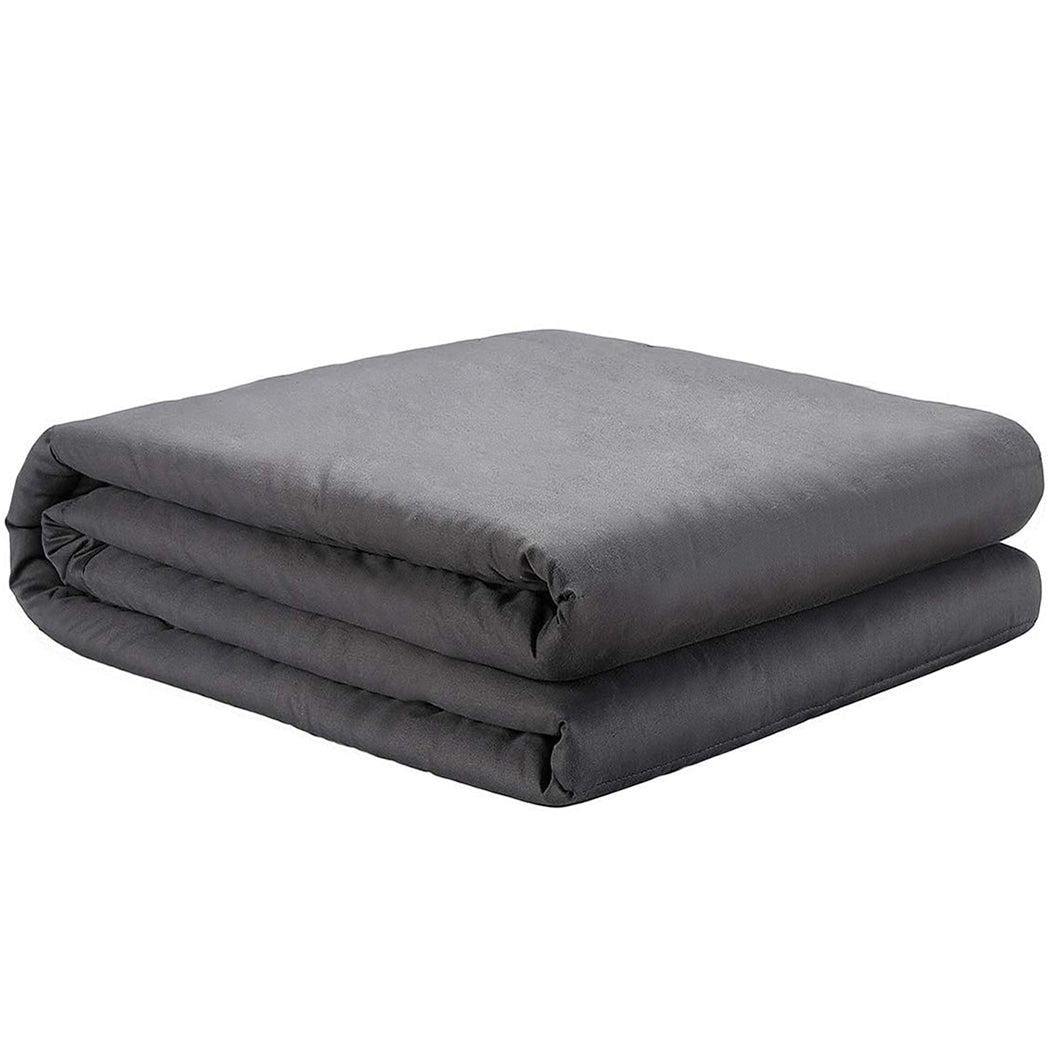 DreamZ 7KG Weighted Blanket Promote Deep Sleep Anti Anxiety Single Dark Grey Deals499