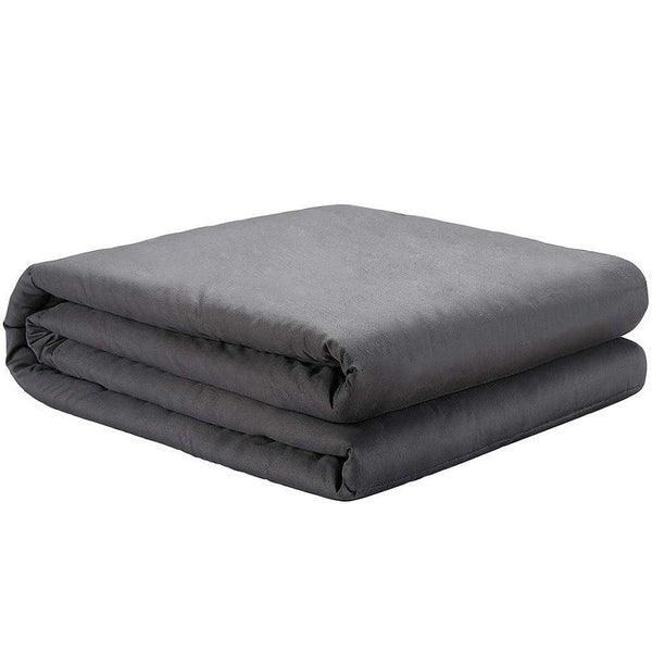 DreamZ 7KG Weighted Blanket Promote Deep Sleep Anti Anxiety Single Dark Grey Deals499