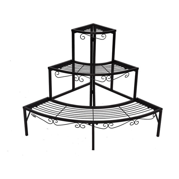 Levede Outdoor Indoor Pot Plant Stand Garden Metal 3 Tier Planter Corner Shelf Deals499