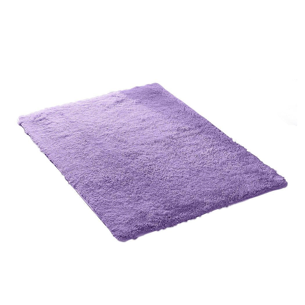 Designer Soft Shag Shaggy Floor Confetti Rug Carpet Home Decor 120x160cm Purple Deals499