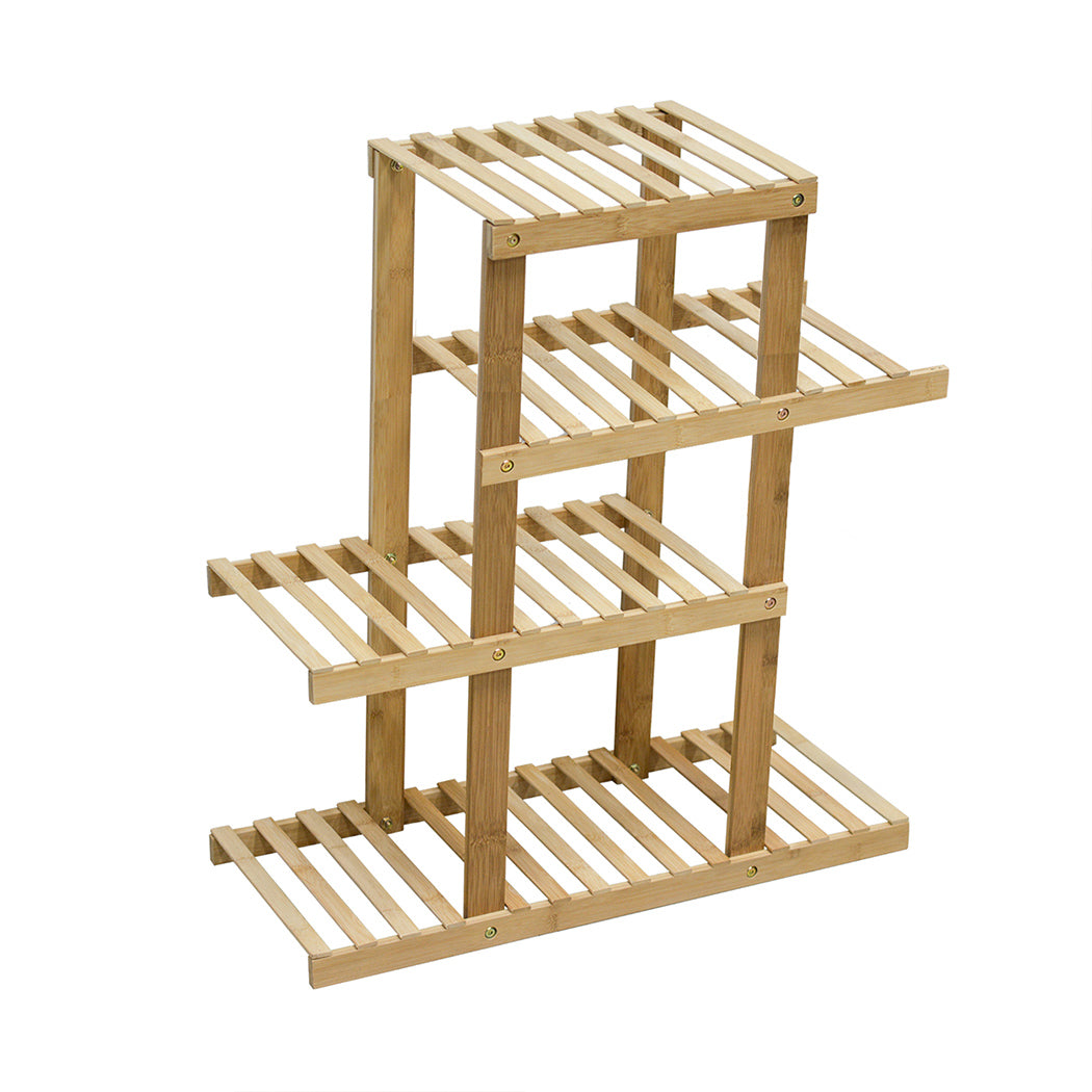 4 Tiers Premium Bamboo Wooden Plant Stand In/outdoor Garden Planter Flower shelf Deals499