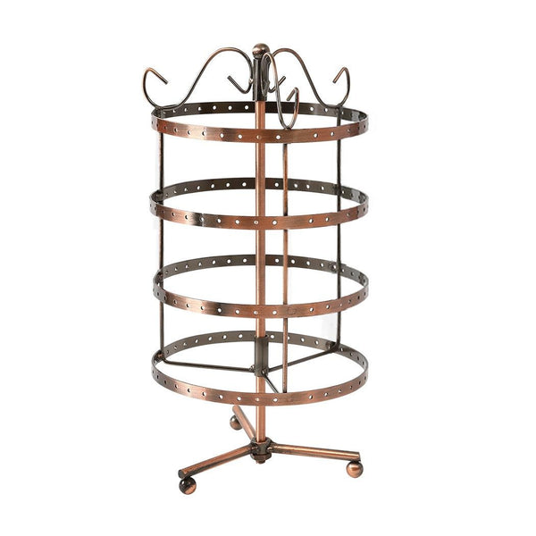 Earring Holder Stand Jewelry Display Hanging Rack Storage Metal Organizer 4 Tier Bronze Deals499