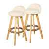 4x Levede Fabric Swivel Bar Stool Kitchen Stool Dining Chair Barstools Cream Deals499