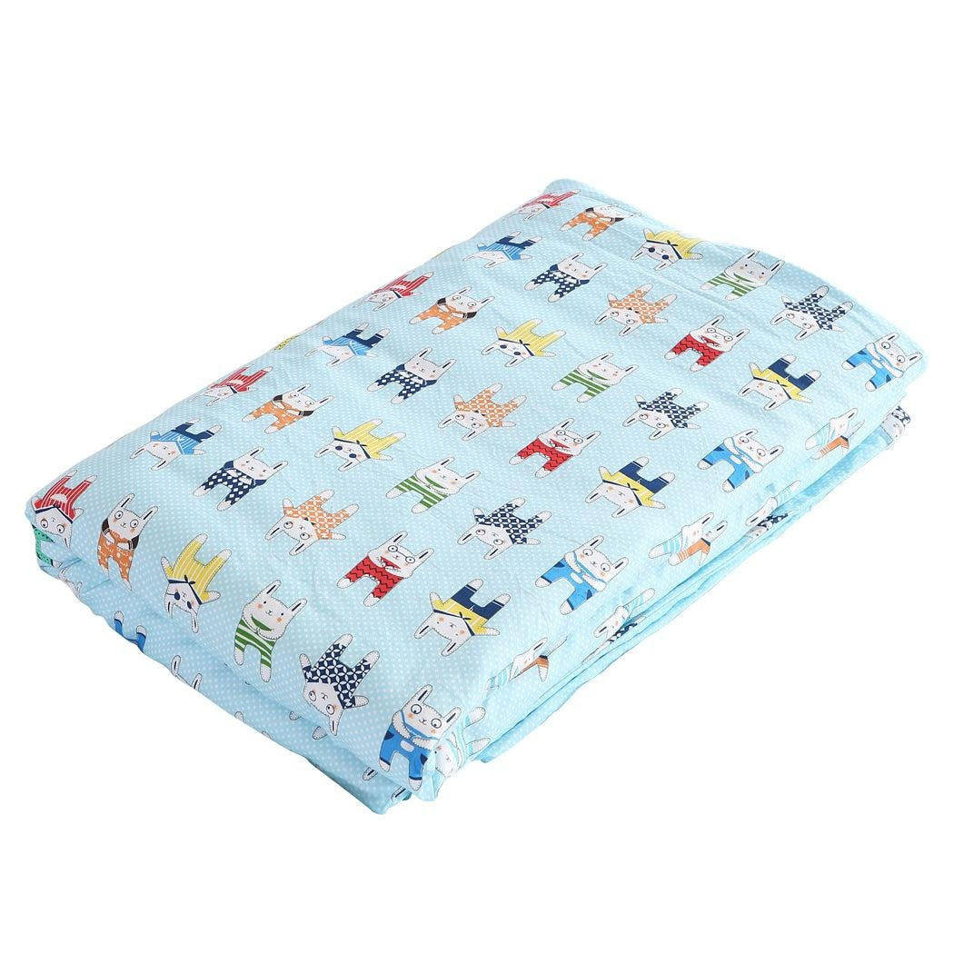 DreamZ Kids Warm Weighted Blanket Lap Pad Cartoon Print Cover Study At Home Blue Deals499