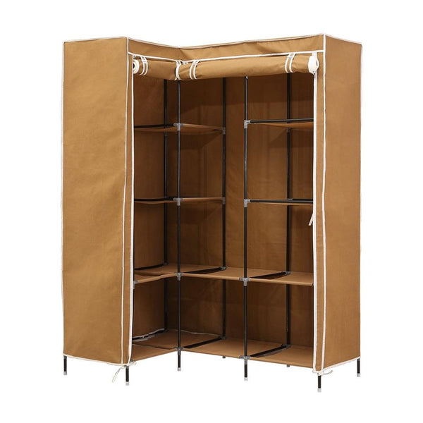 Levede Portable Wardrobe Clothes Closet Storage Cabinet Organizer With Shelves Deals499