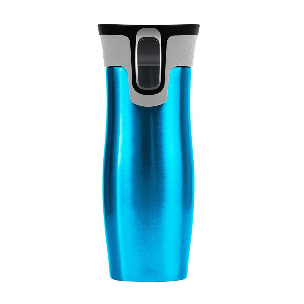 473ml 16OZ Thermal Coffee Hot Water Travel Mug Drink Bottle Flask Autoseal Blue Deals499