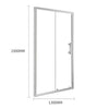 Levede Bath Shower Enclosure Screen Seal Strip Glass Shower Door 1300x1900mm Deals499