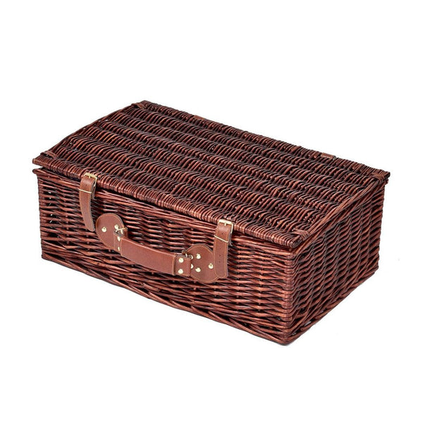 Picnic Basket 4 Person Baskets Set Insulated Wicker Outdoor Blanket Gift Storage Deals499