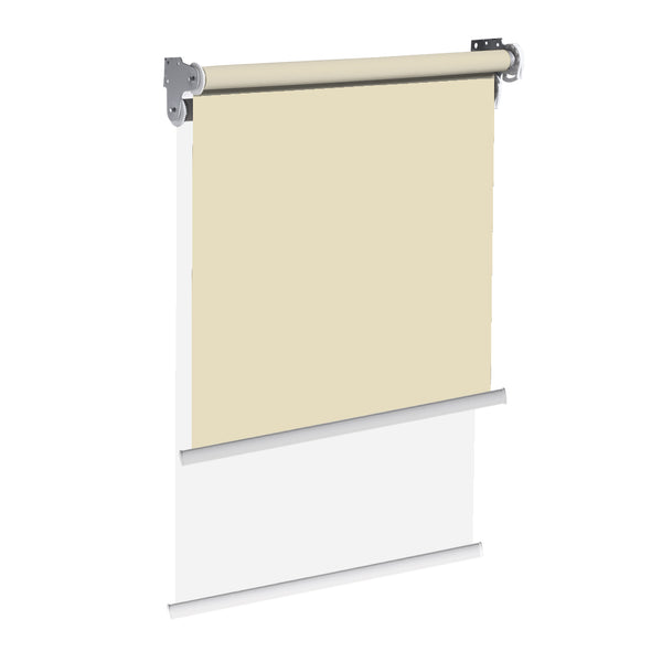 Modern Day/Night Double Roller Blinds Commercial Quality 210x210cm Cream White Deals499