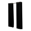 2x Blockout Curtains Panels 3 Layers Eyelet Room Darkening 132x160cm Black Deals499