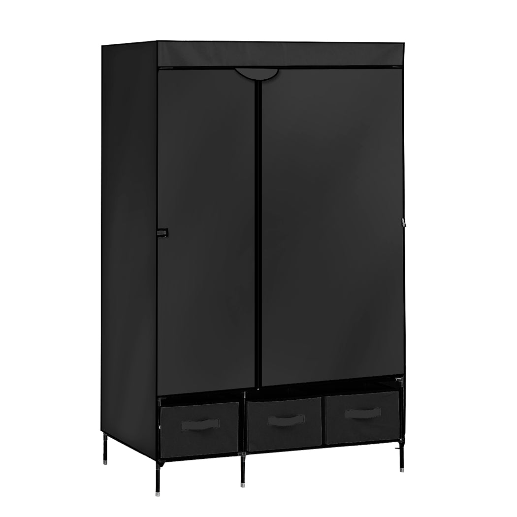 Levede Portable Clothes Closet Wardrobe Black Storage Cloth Organiser Unit Shelf Rack Deals499