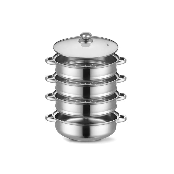 4 Tier Stainless Steel Steamer Meat Vegetable Cooking Steam Hot Pot Kitchen Tool Deals499