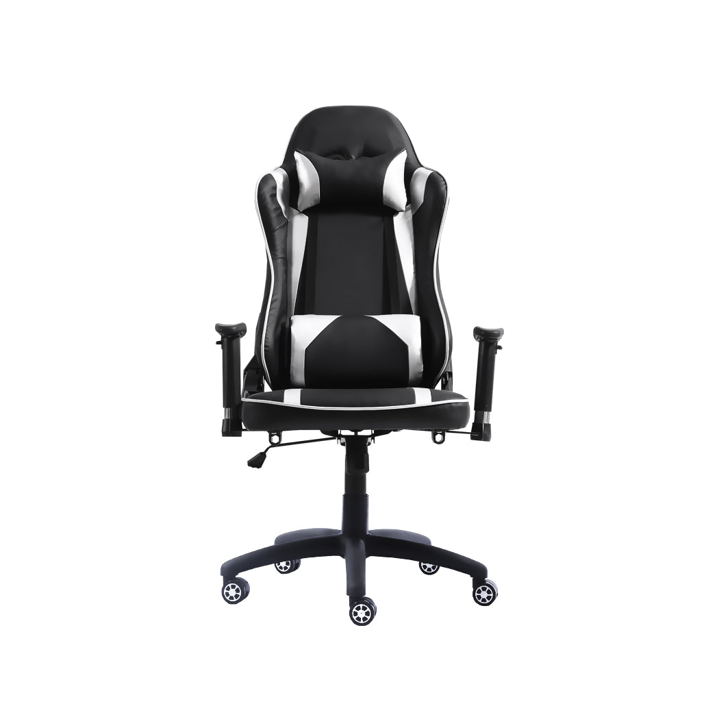 Gaming Chair Desk Computer Gear Set Racing Desk Office Laptop Chair Study Home Z shaped Desk Silver Chair Deals499