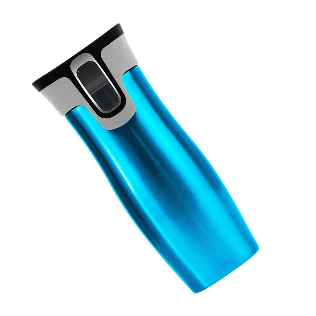 473ml 16OZ Thermal Coffee Hot Water Travel Mug Drink Bottle Flask Autoseal Blue Deals499