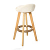 4x Levede Fabric Swivel Bar Stool Kitchen Stool Dining Chair Barstools Cream Deals499