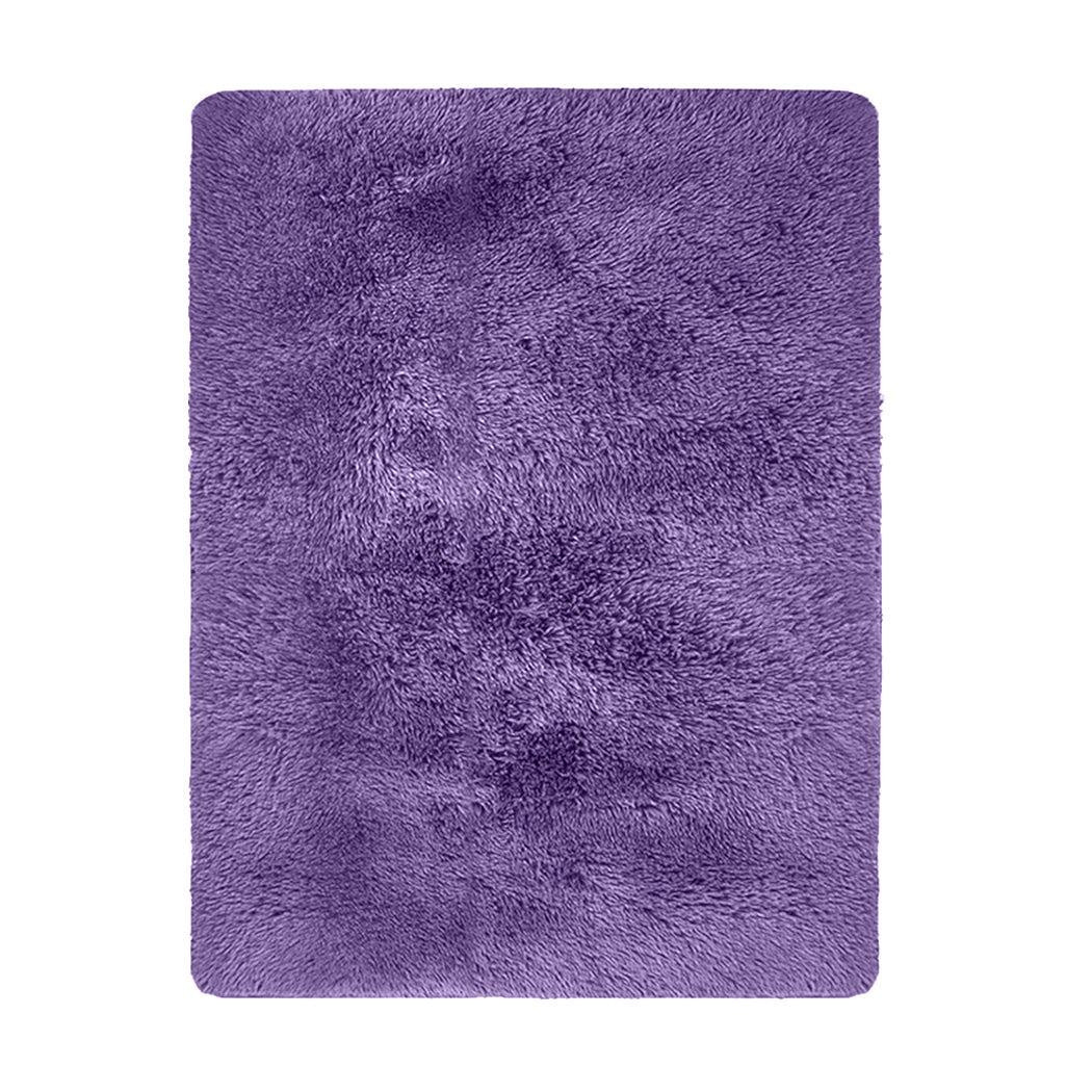 Designer Soft Shag Shaggy Floor Confetti Rug Carpet Home Decor 120x160cm Purple Deals499