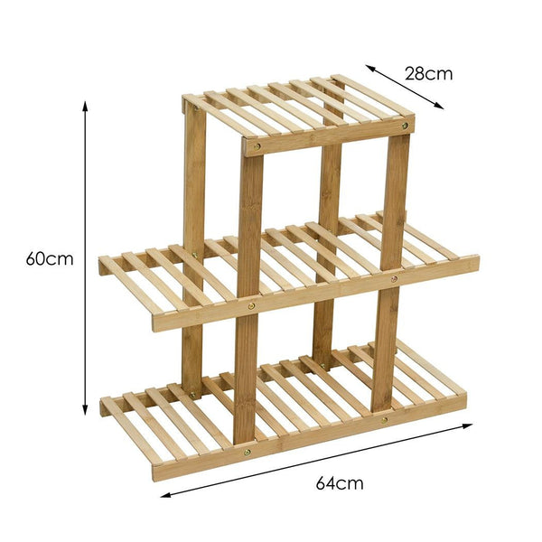 3 Tiers Premium Bamboo Wooden Plant Stand In/outdoor Garden Planter Flower shelf Deals499