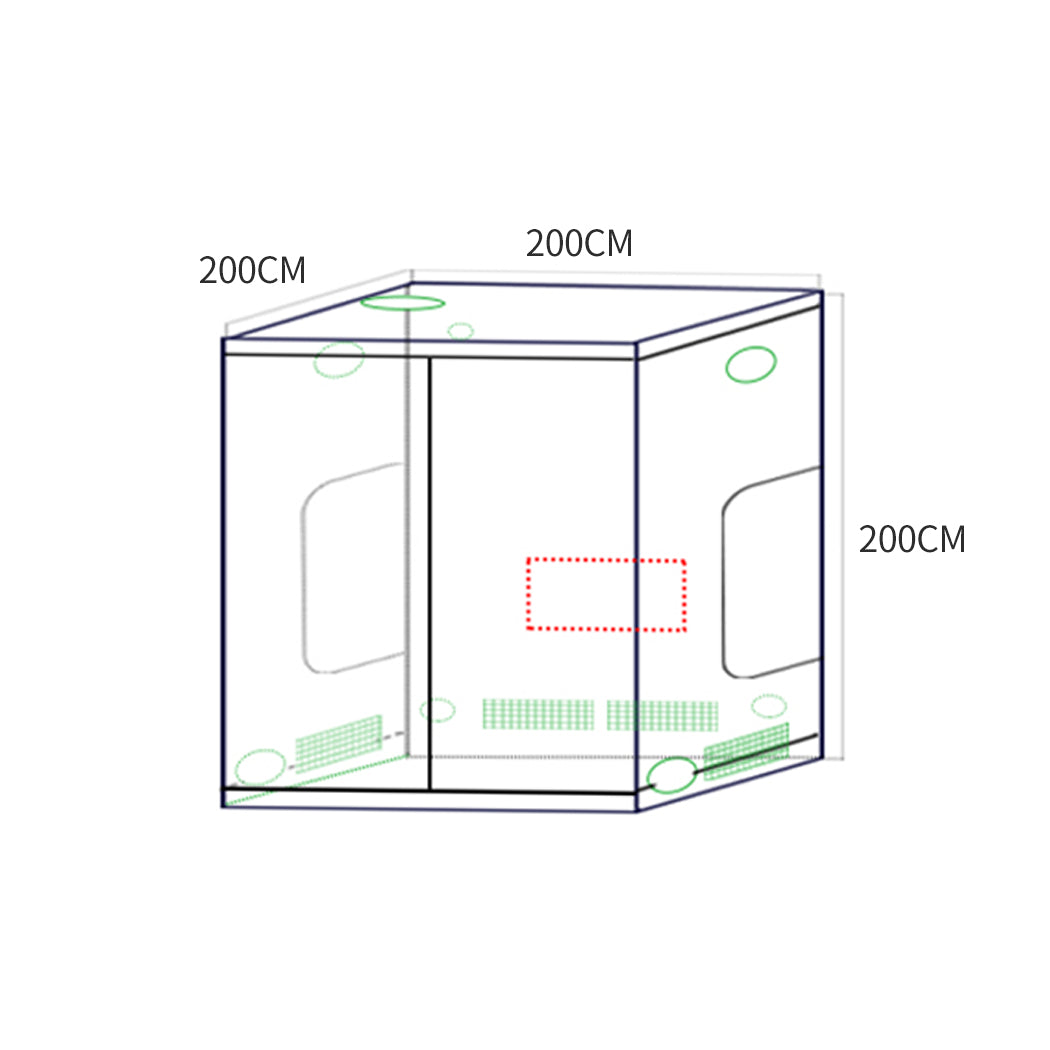 Garden Hydroponics Grow Room Tent Reflective Aluminum Oxford Cloth 200x200cm Deals499