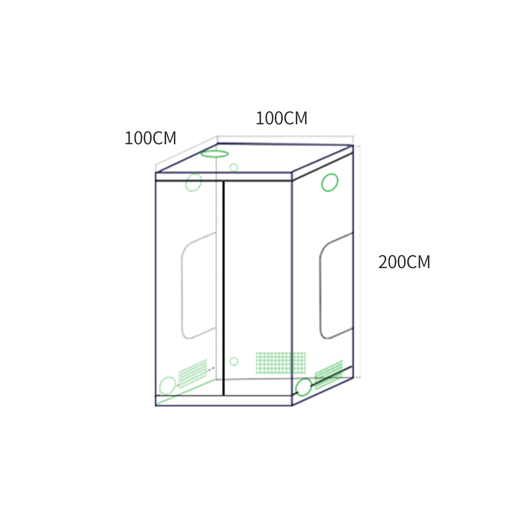 Garden Hydroponics Grow Room Tent Reflective Aluminum Oxford Cloth 100x100cm Deals499