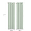 2x Blockout Curtains Panels 3 Layers Eyelet Room Darkening 132x213cm Green Deals499