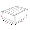 2x Plastic Wide Drawer Shoes Storage Boxes Stackable Clothes Kids Toys Organiser Deals499