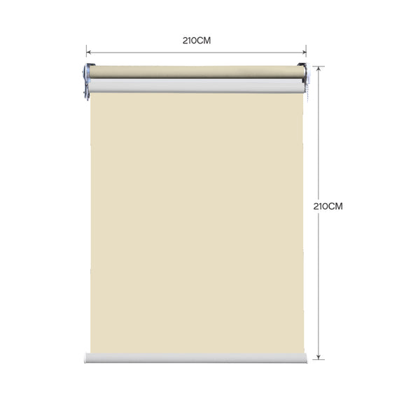 Modern Day/Night Double Roller Blinds Commercial Quality 210x210cm Cream White Deals499