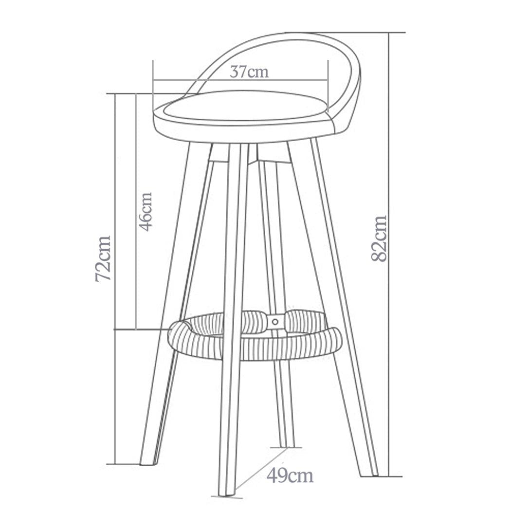 4x Levede Fabric Swivel Bar Stool Kitchen Stool Dining Chair Barstools Cream Deals499