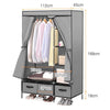 Levede Portable Clothes Closet Wardrobe Grey Storage Cloth Organiser Unit Shelf Rack Deals499