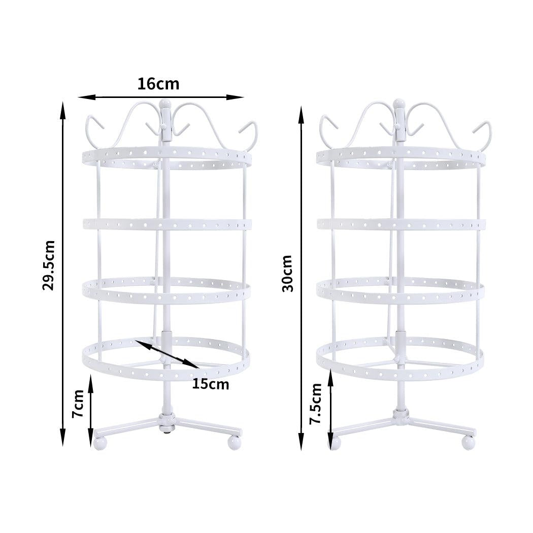 Earring Holder Stand Jewelry Display Hanging Rack Storage Metal Organizer 4 Tier White Deals499