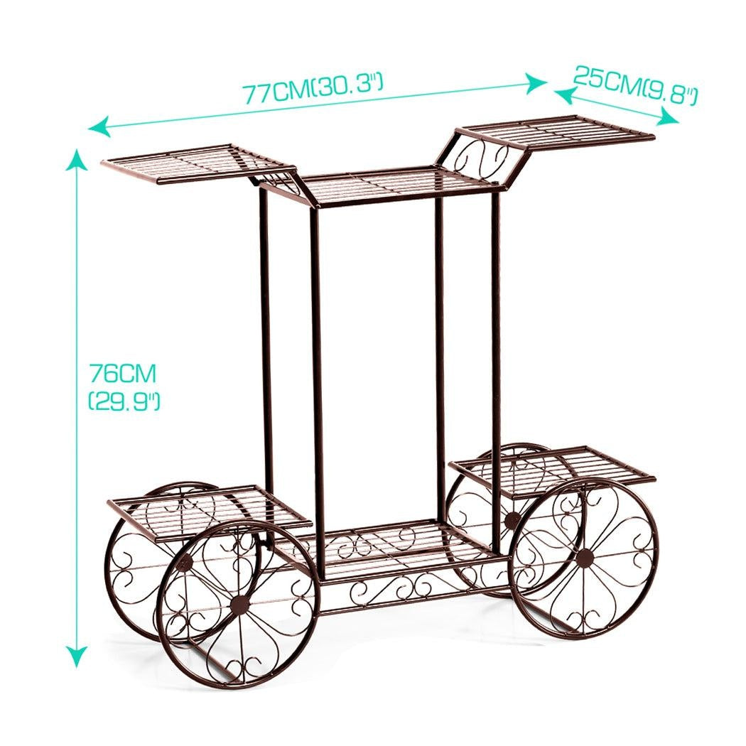 Levede Plant Stand Outdoor Indoor Metal Flower Pots Rack Corner Planter Shelf Deals499