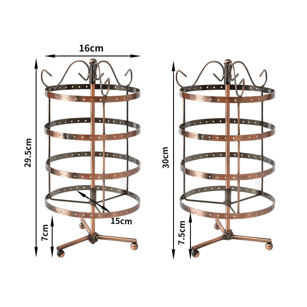 Earring Holder Stand Jewelry Display Hanging Rack Storage Metal Organizer 4 Tier Bronze Deals499