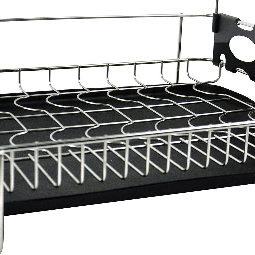 Stainless Steel Kitchen Dish Rack Dishrack Cup Dish Drainer Plate Tray Holder Deals499