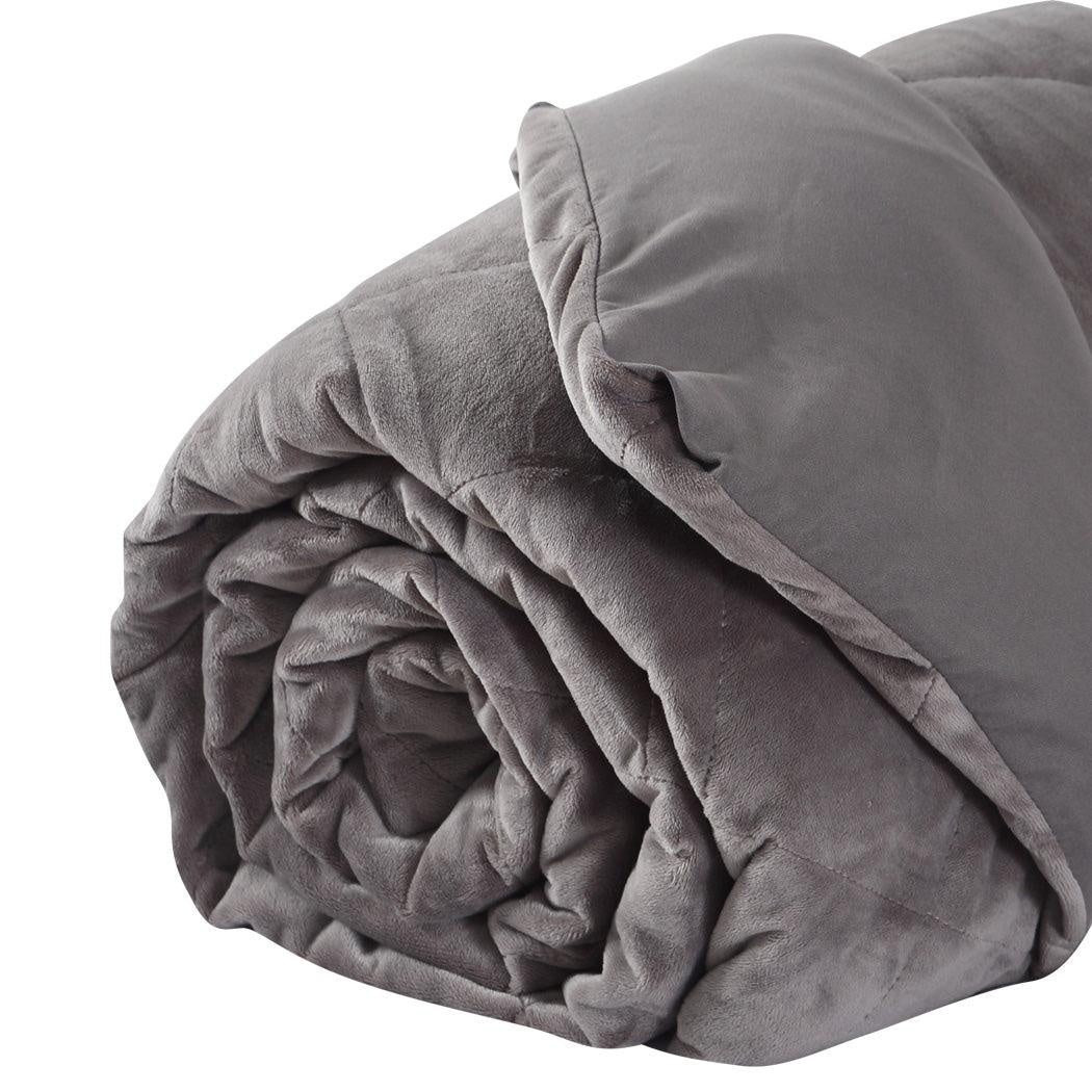 DreamZ 9KG Anti Anxiety Weighted Blanket Gravity Blankets Grey Colour Deals499