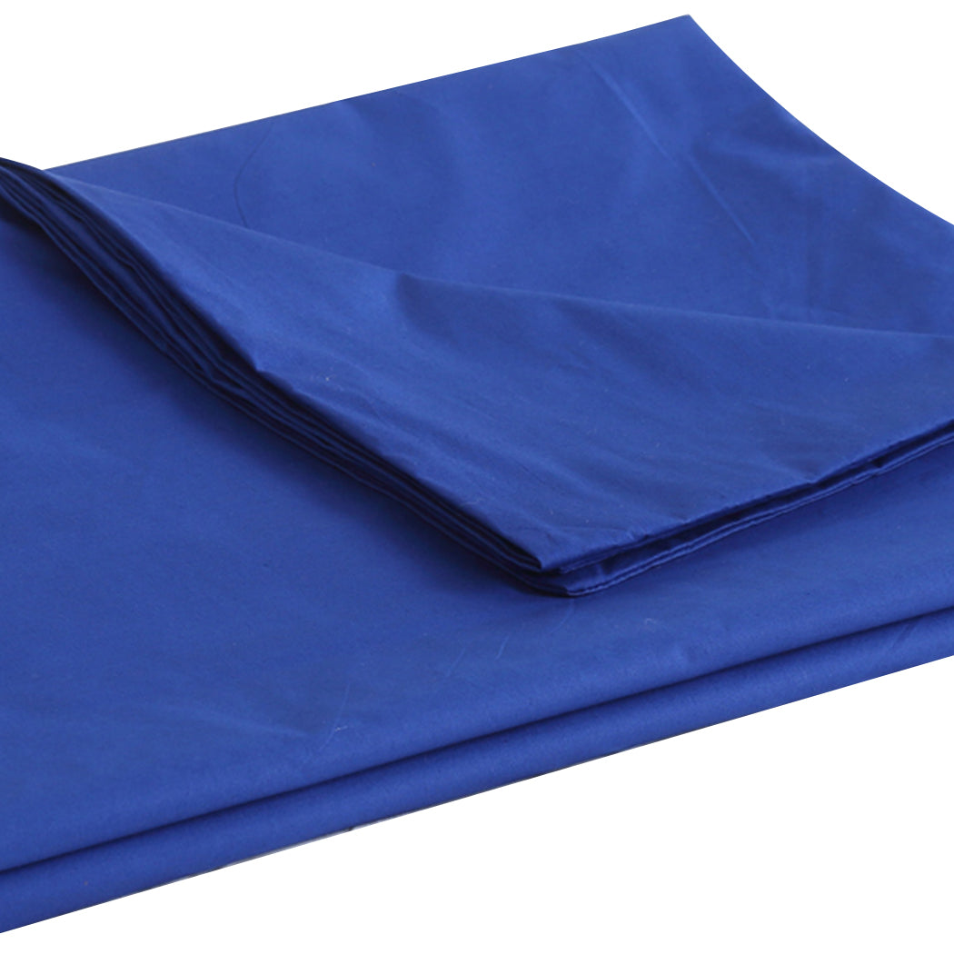 DreamZ Weighted Blanket 10KG Heavy Gravity Deep Relax Adults Cotton Cover Blue Deals499