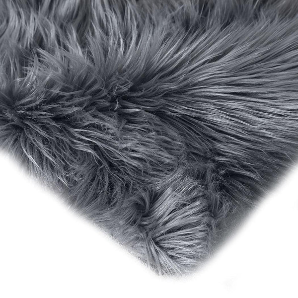 Floor Rugs Sheepskin Shaggy Rug Carpet Bedroom Living Room Mat 60X120 Dark Grey Deals499