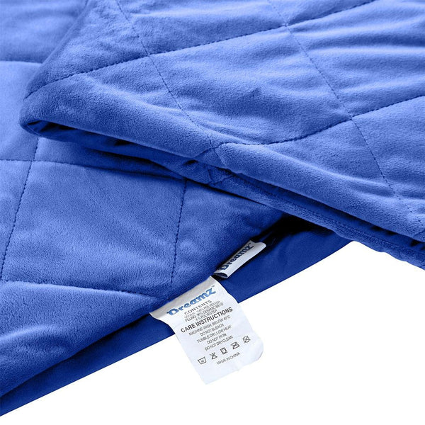 DreamZ 7KG Anti Anxiety Weighted Blanket Gravity Blankets Royal Blue Colour Deals499