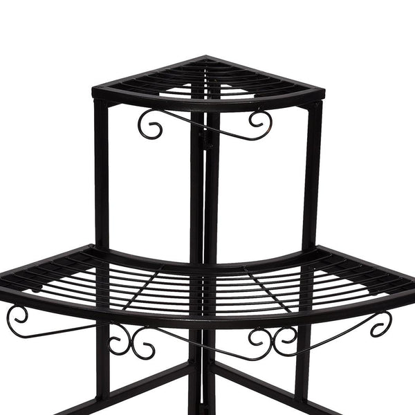 Levede Outdoor Indoor Pot Plant Stand Garden Metal 3 Tier Planter Corner Shelf Deals499