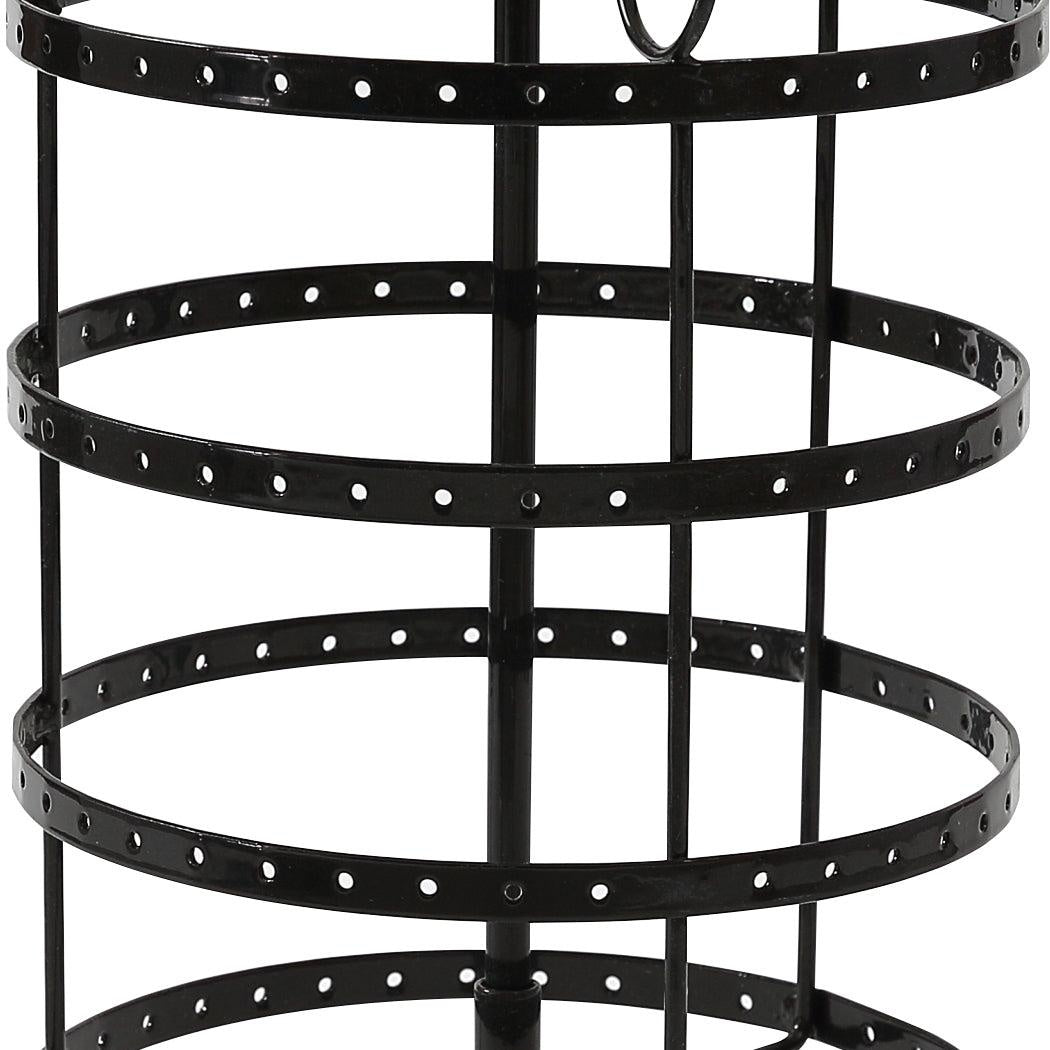 Earring Holder Stand Jewelry Display Hanging Rack Storage Metal Organizer 4 Tier Black Deals499