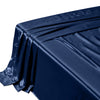 DreamZ Silk Satin Quilt Duvet Cover Set in King Size in Navy Colour Deals499