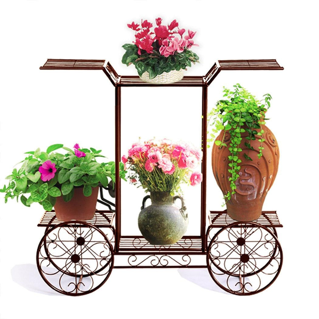 Levede Plant Stand Outdoor Indoor Metal Flower Pots Rack Corner Planter Shelf Deals499