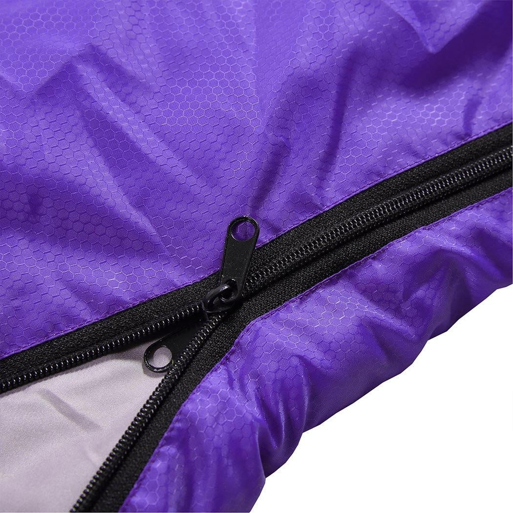 Mountview -20°C Outdoor Camping Thermal Sleeping Bag Envelope Tent Hiking Purple Deals499