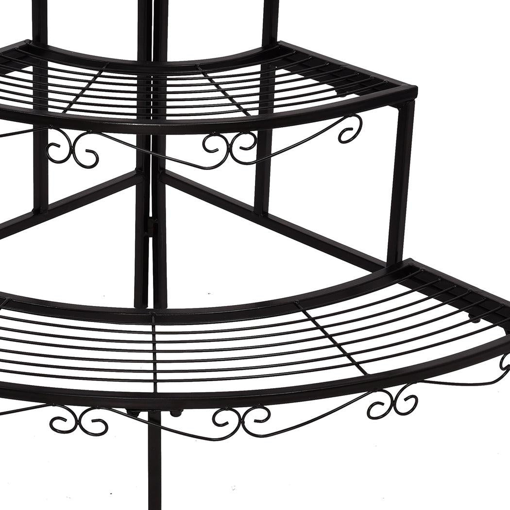 Levede Outdoor Indoor Pot Plant Stand Garden Metal 3 Tier Planter Corner Shelf Deals499